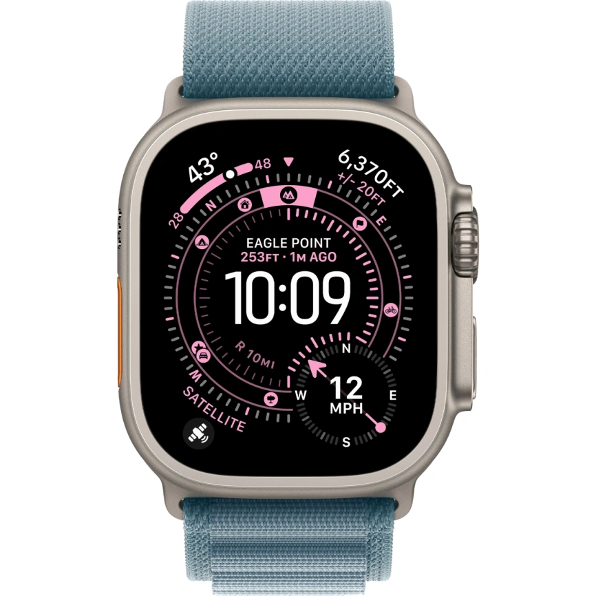 Смарт-часы Apple Watch Ultra 3 (2025) 49mm Natural Titanium Case with Light Blue Alpine Loop S фото 3