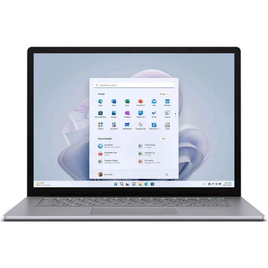Ноутбук Microsoft Surface Laptop 5 15 WQXGA IPS/ i7-1255U/8Gb/512Gb SSD (RFB-00001) Platinum Metal фото 2