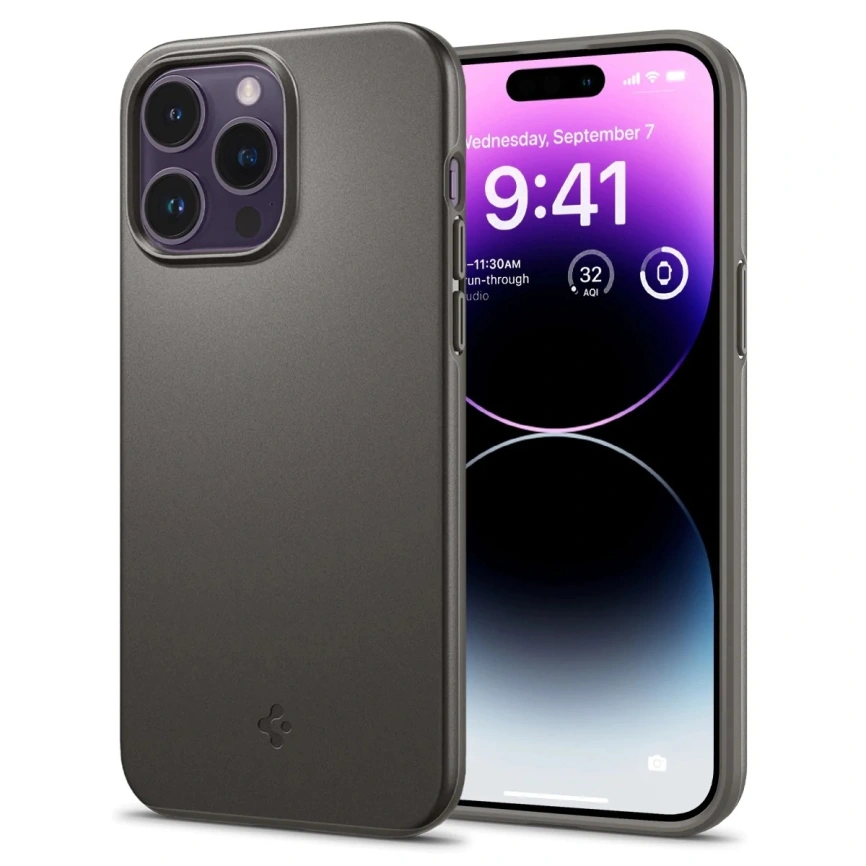 Чехол Spigen Thin Fit для iPhone 14 Pro Max (ACS04767) Gunmetal фото 1