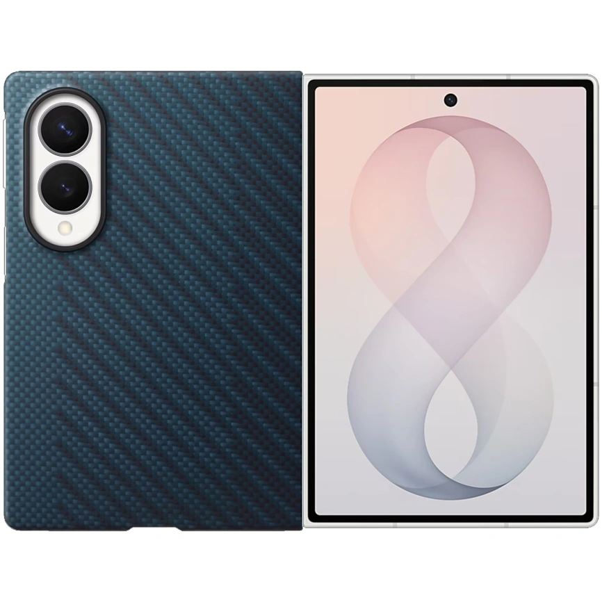 Чехол Samsung Carbon Magnet Case для Galaxy Z Fold8 Blue фото 1