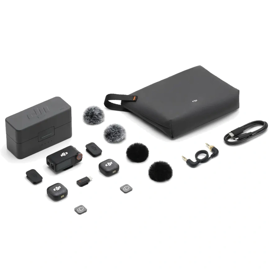 Беспроводная система DJI Mic 3 (2 TX + 1 RX + Charging Case) фото 3