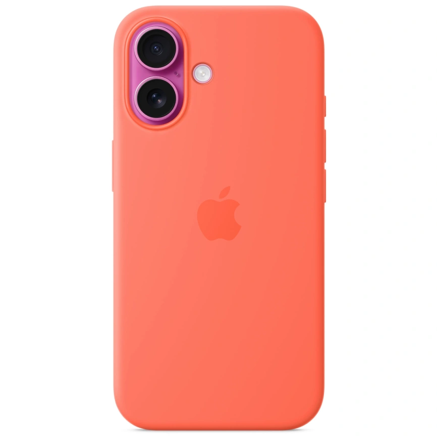 Чехол Apple Silicone Case with MagSafe для iPhone 16 Tangerine фото 3