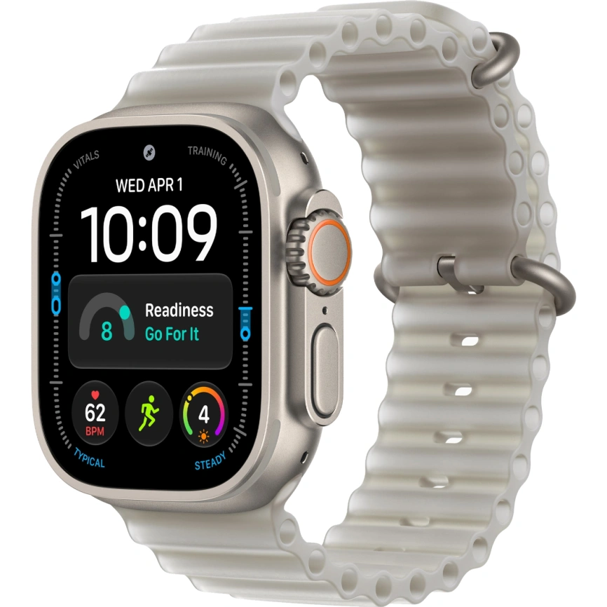 Смарт-часы Apple Watch Ultra 4 (2026) 49mm Natural Titanium Case with Translucent Gray Ocean Band фото 1