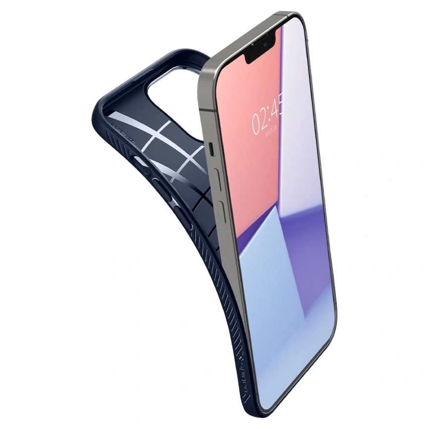 Чехол Spigen Liquid Air для iPhone 13 Pro Max (ACS03202) Navy Blue фото 7