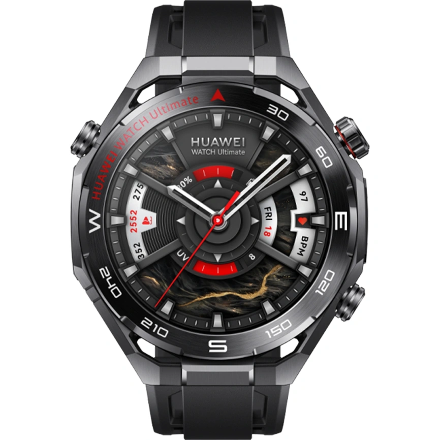 Смарт-часы Huawei Watch Ultimate 2 48mm Black/Black Elast (55020GBK) фото 2