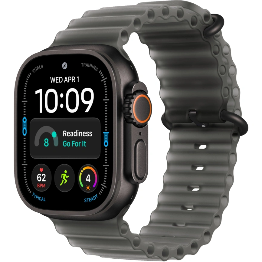 Смарт-часы Apple Watch Ultra 4 (2026) 49mm Black Titanium Case with Translucent Black Ocean Band фото 1