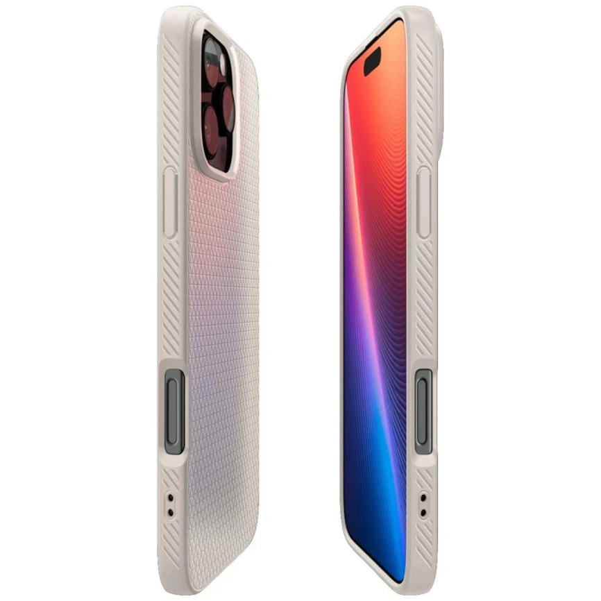 Чехол Spigen Liquid Air для iPhone 16 Pro (ACS08120) Natural Titanium фото 6